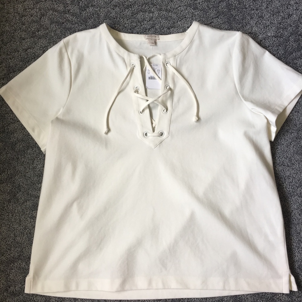 NWT J. Crew Factory XL Lace Up Top